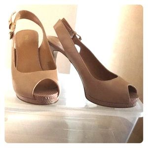 Gently used Slingback Peep Toe Pumps